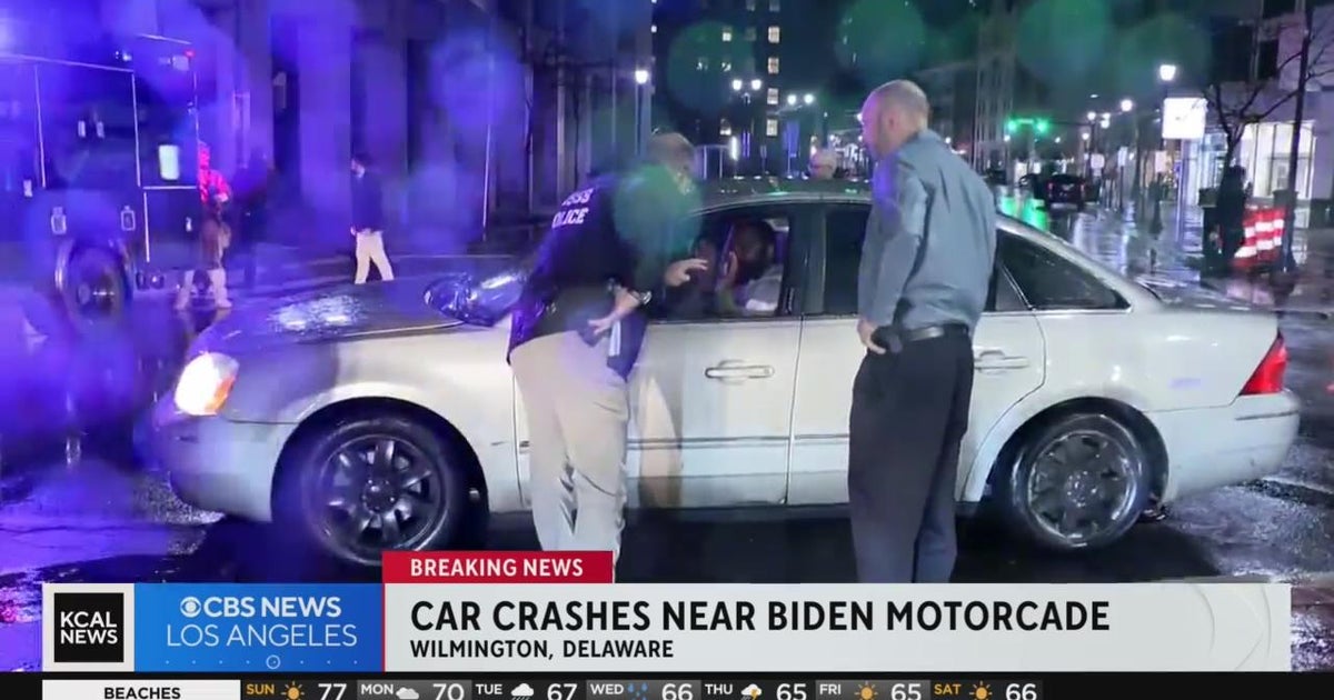 Car crashes into parked SUV near President Biden's motorcade in