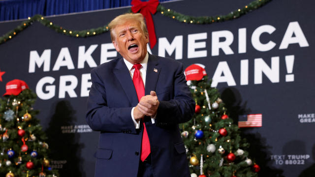 Republican presidential candidate and former U.S. President Trump attends a campaign event in Waterloo, Iowa 