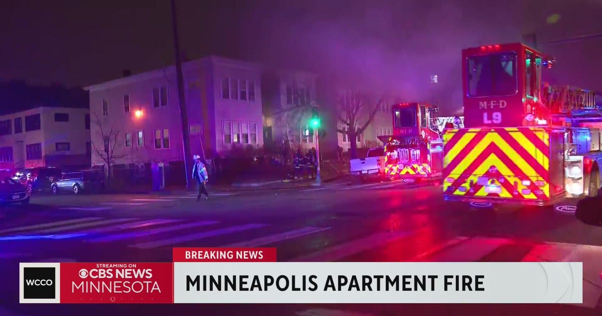 Crews battle fire at Minneapolis apartment building - CBS Minnesota