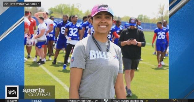 Local athletic trainer makes history with Buffalo Bills - CBS Los Angeles