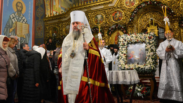 Metropolitan Epiphanius of Kyiv attends a Christmas Eve 