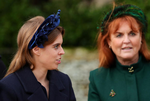 Britain's Princess Beatrice and her mother, Sarah Ferguson 