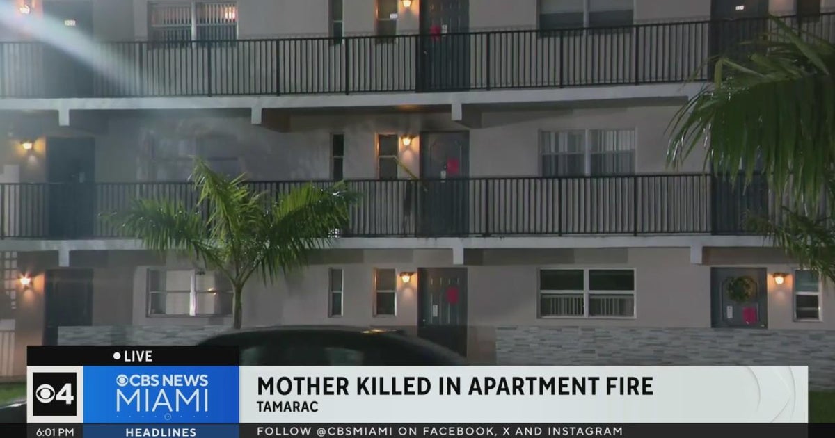 Woman dead after Tamarac apartment fire - CBS Miami