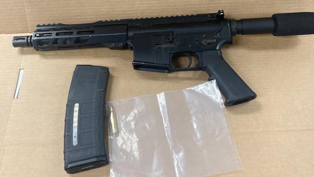 AR-style weapon seized during arrest 