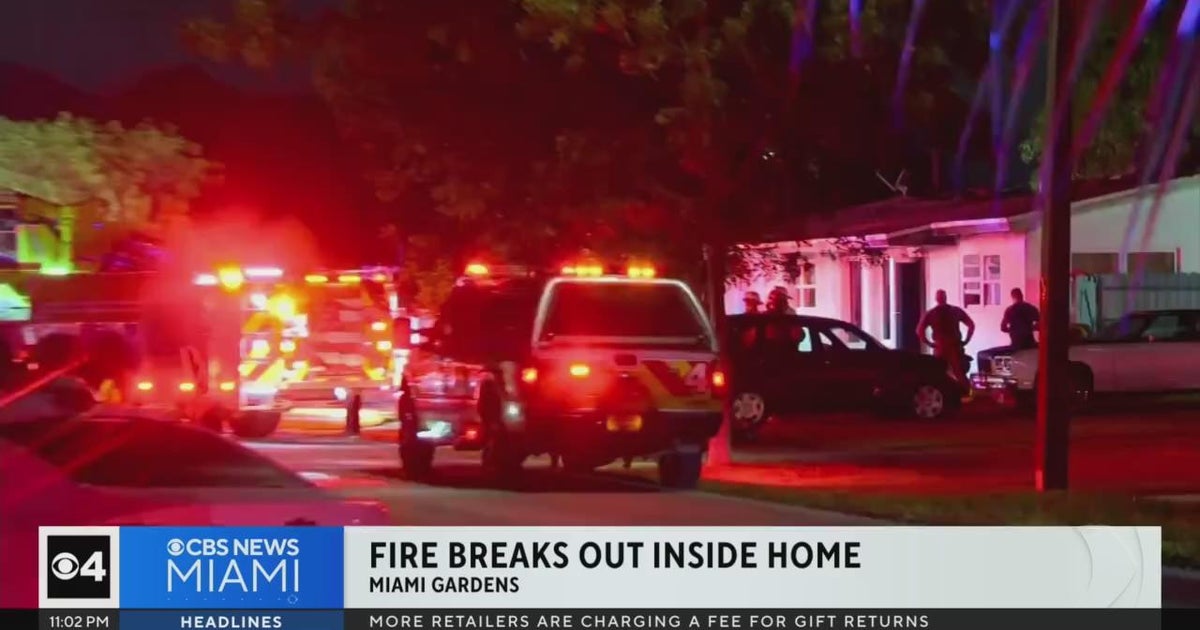 Miami Gardens house fire - CBS Miami