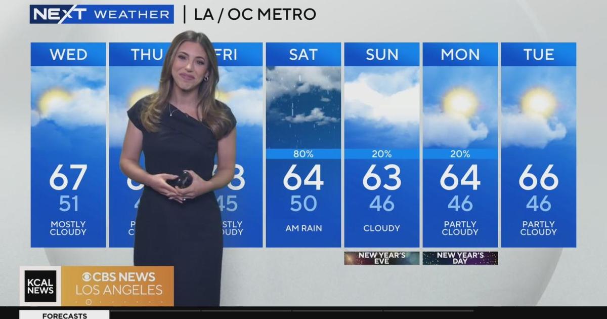 Alex Biston S Weather Forecast Dec 27 Cbs Los Angeles