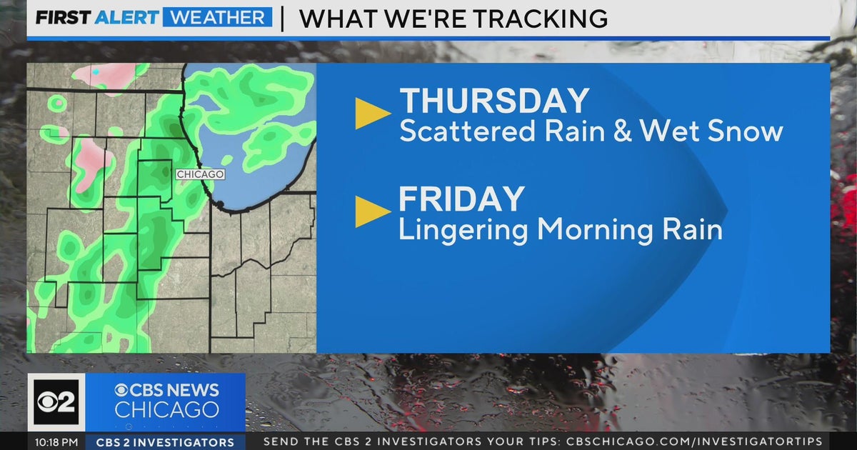 Chicago First Alert Weather: Scattered rain, wet snow Thursday - CBS ...