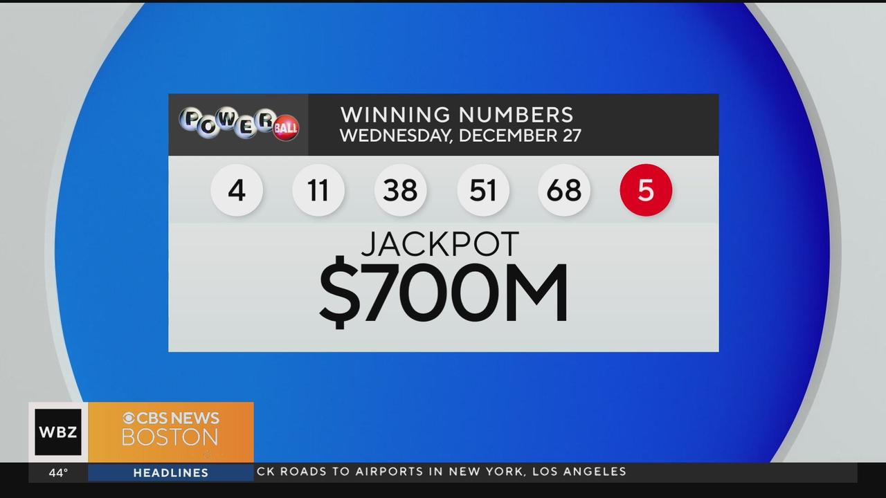 Powerball Jackpot Grows to $700 Million for Wednesday Night's Drawing – NBC  Boston
