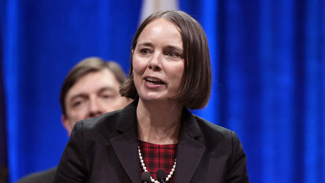 Secretary of State Shenna Bellows speaks at an event Jan. 4, 2023, in Augusta, Maine. 