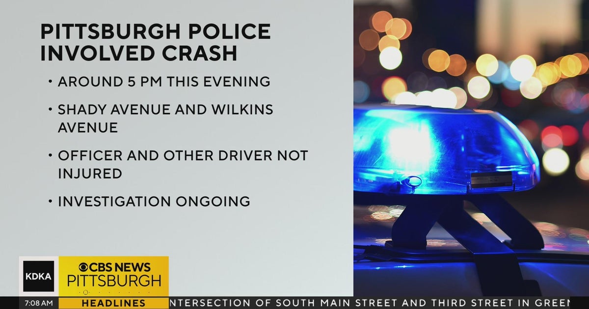 Two separate crashes involve Pittsburgh Police cruisers - CBS Pittsburgh