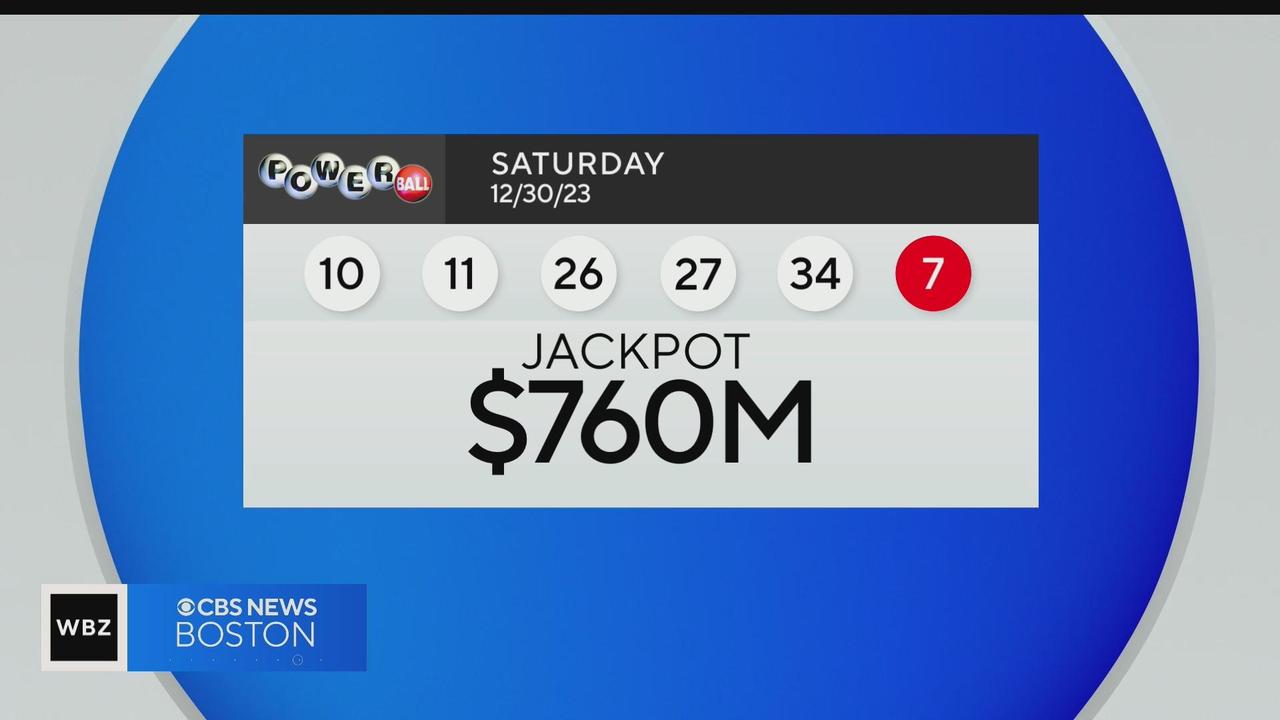 Powerball winning numbers drawn for $760 million jackpot - CBS Boston