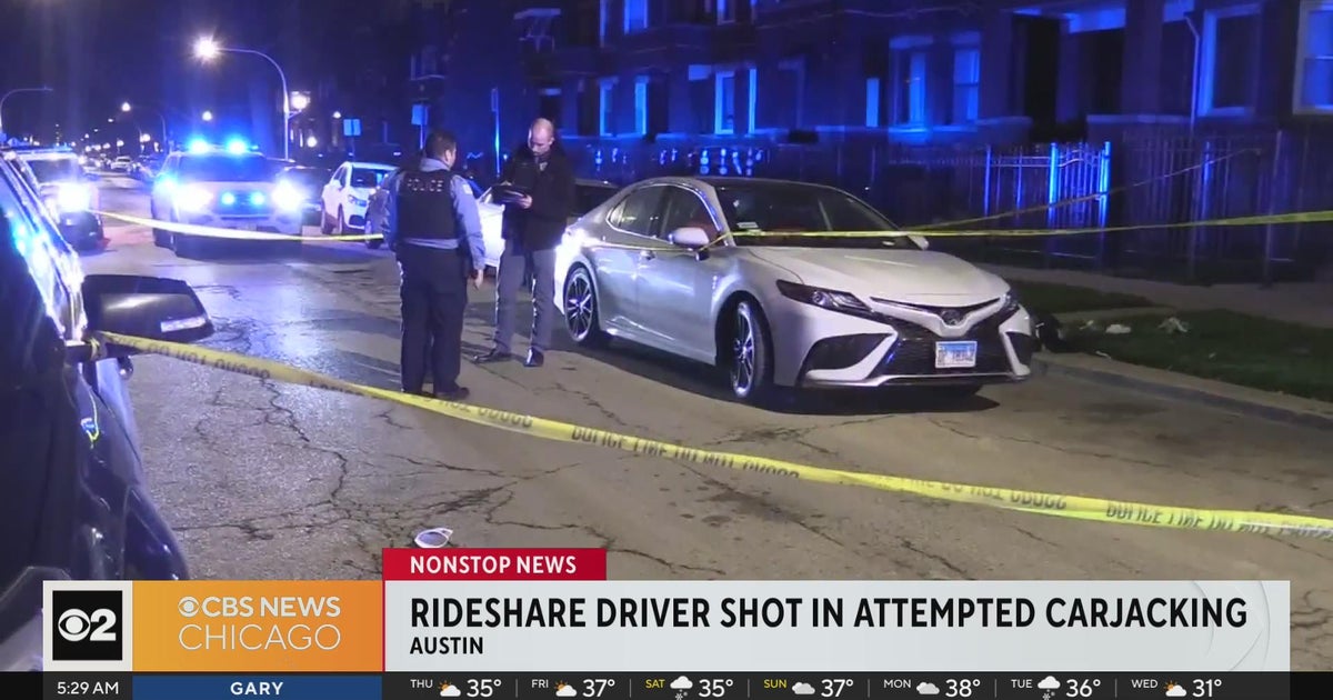 Rideshare driver shot during attempted carjacking - CBS Chicago