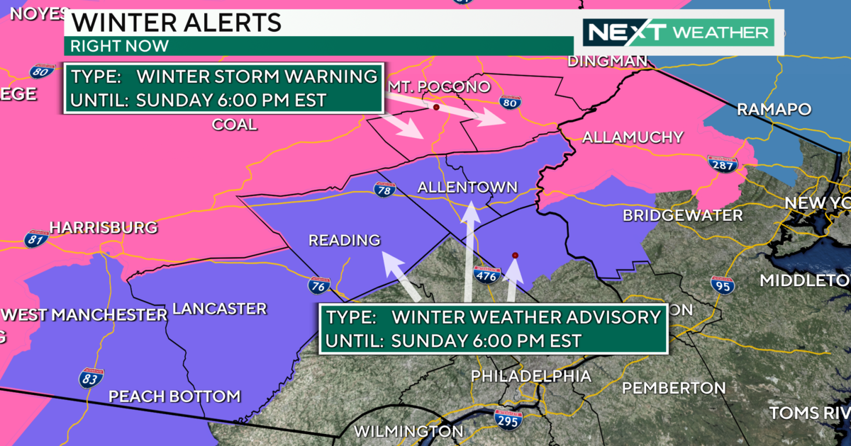 Snow forecast for Philadelphia weather has winter storm warning