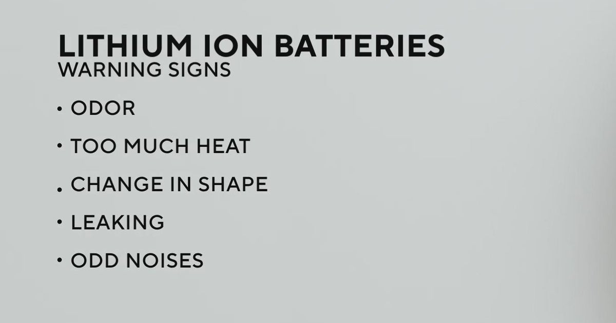 Precautions and dangers of having lithium batteries CBS San Francisco