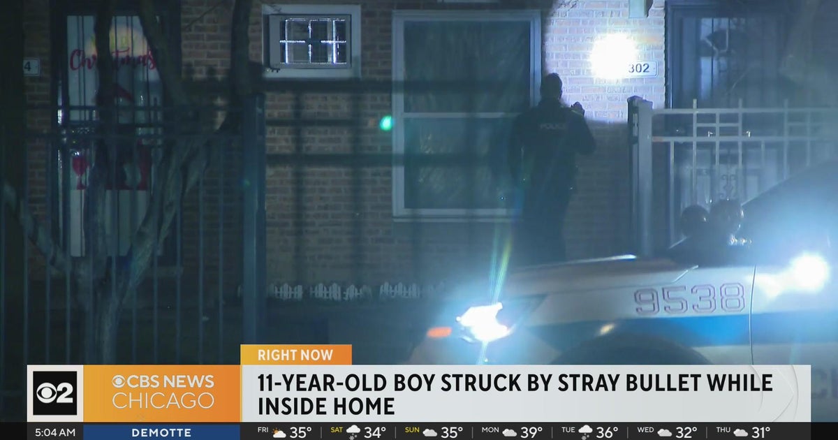 11-year-old boy hit by stray bullet inside Chicago home - CBS Chicago