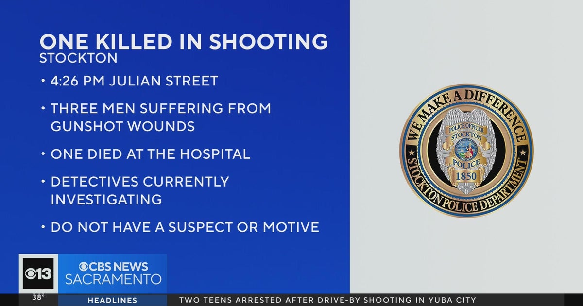 Man killed in shooting that wounded 2 others in Stockton