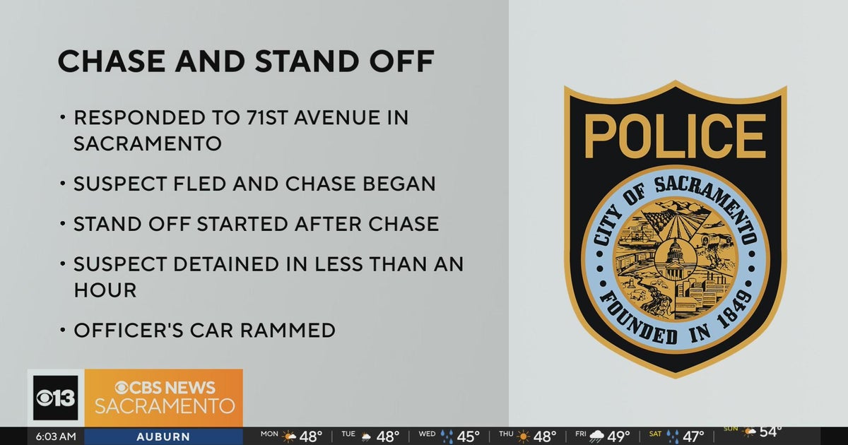 Patrol car rammed during Sacramento chase