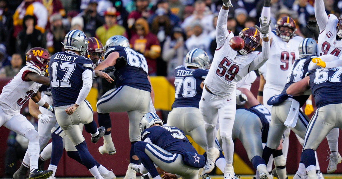 Cowboys kicker Brandon Aubrey's field goal streak ends at 35 - CBS Texas