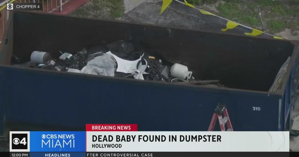 Useless baby located in dumpster outside Hollywood apartment developing