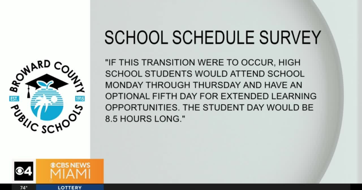 Broward County community educational institutions considering a four working day week for higher universities, inquiring for input