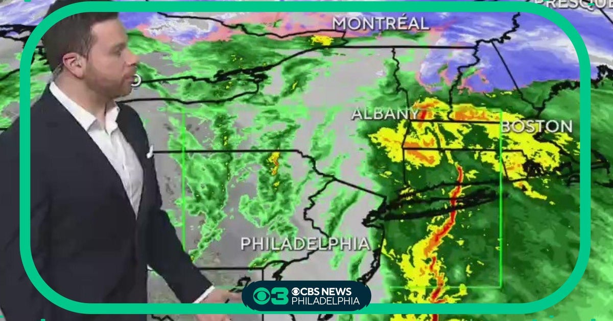 NEXT Weather: Heavy rain moving out of Delaware Valley - CBS Philadelphia