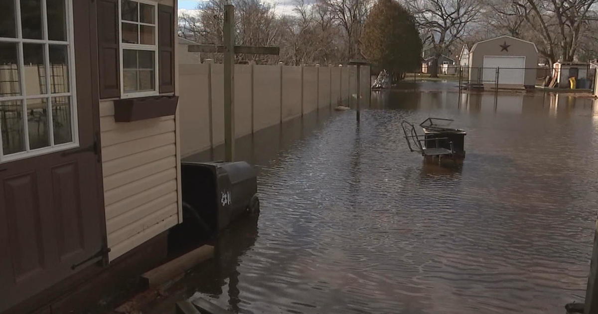 Residents deal with flooding in Delran, New Jersey, after storm