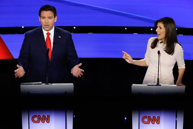 GOP Presidential Candidates Nikki Haley And Ron DeSantis Participate In Primary Debate Ahead Of Iowa Caucus