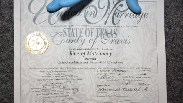 Marriage certificate
