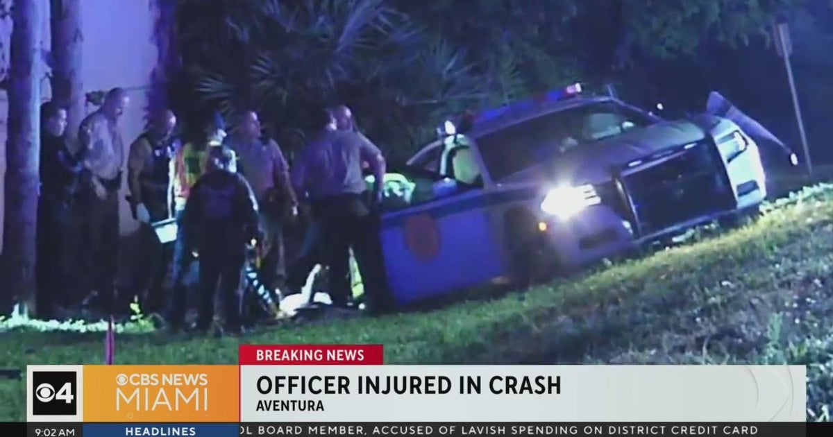 Miami-Dade police officer hospitalized immediately after I-95 crash