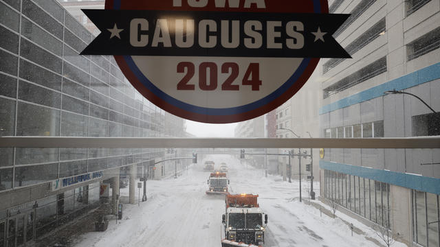 Iowa Prepares For State's Caucuses, As Large Snowstorms Hit The State 