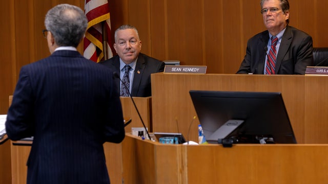 Former Los Angeles County Sheriff Alex Villanueva testifies. 