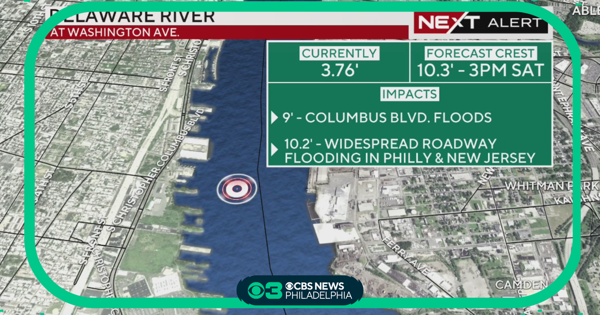 Delaware River forecast to reach flood stage for Saturday afternoon