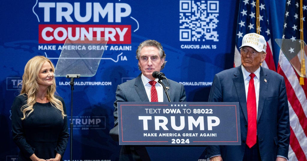 Former presidential candidate Doug Burgum endorses Trump on eve of Iowa caucuses