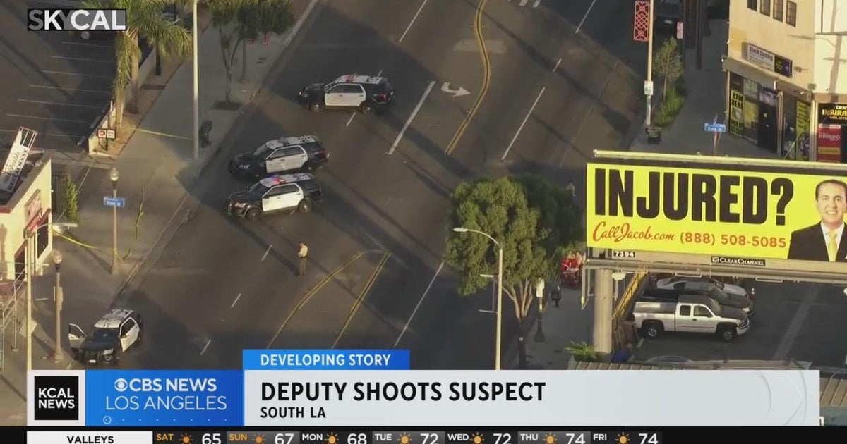 LASD deputy shoots suspect in South Los Angeles - CBS Los Angeles