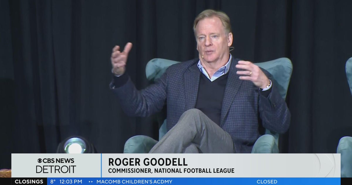 NFL Commissioner Roger Goodell speaks at Ford Field ahead of 2024 NFL ...