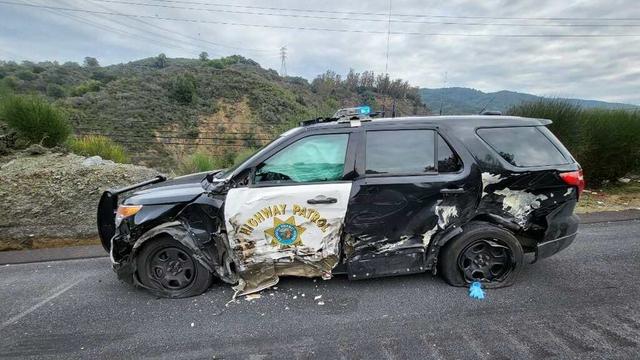CHP SUV damaged in Los Gatos collision 