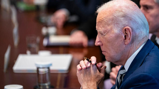 President Biden during a meeting in the Cabinet Room of the White House on Friday, Oct. 20, 2023. 