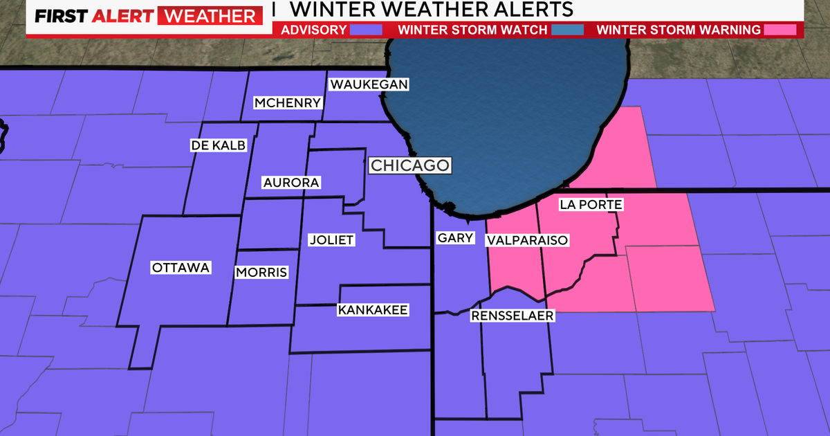 Winter storm moves in from the west to cover Chicago area - CBS Chicago