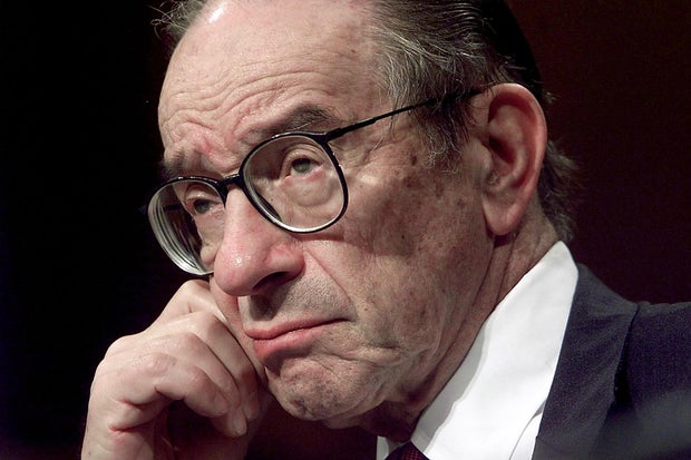 Then-Federal Reserve Chairman Alan Greenspan