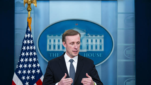 Jake Sullivan, White House national security adviser, speaks during a news conference in the James S. Brady Press Briefing Room at the White House in Washington, DC, US, on Monday, Nov. 13, 2023. 