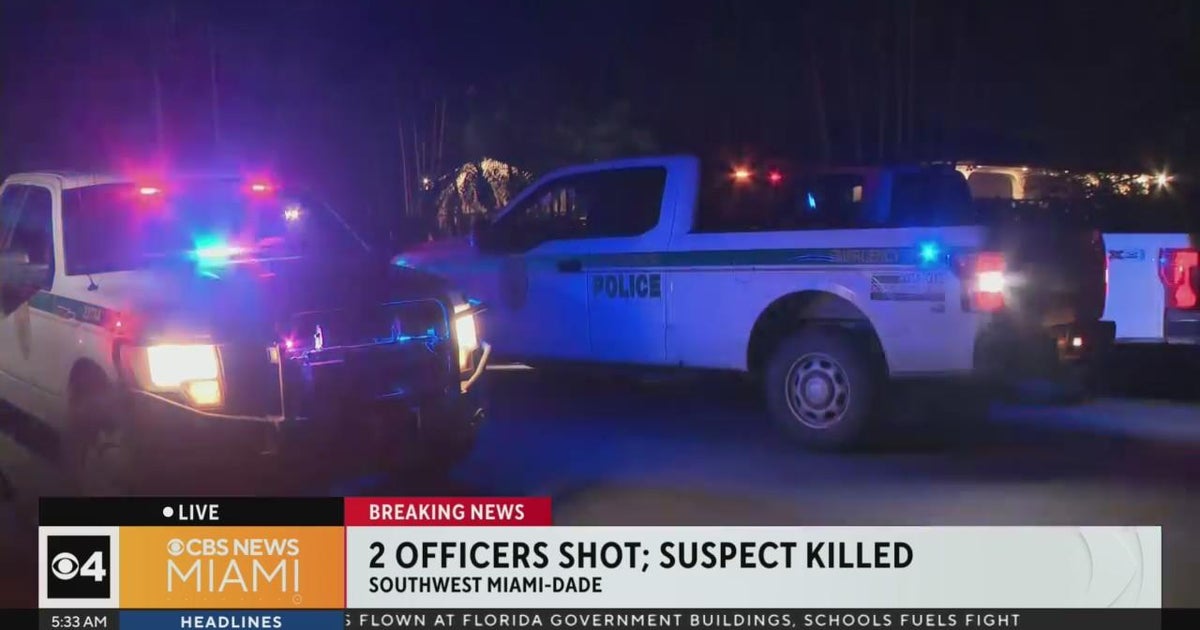 Two Miami-Dade police officers were injured in a shooting - CBS Miami