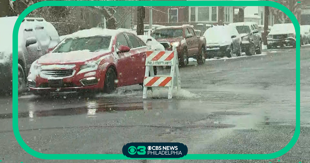 Water main break in Holmesburg section of Northeast Philadelphia - CBS ...