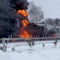 Ukrainian drone strike sparks huge blaze at oil depot inside Russia