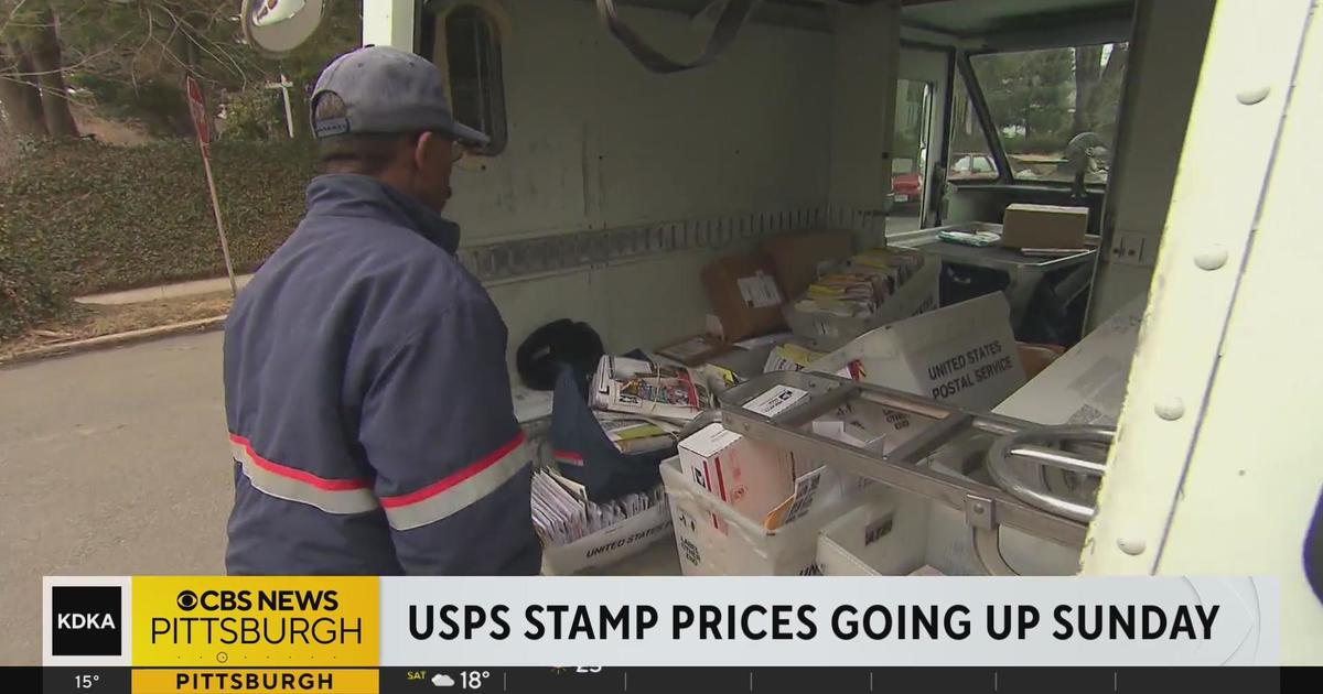 USPS stamp prices set for increase on Sunday CBS Pittsburgh