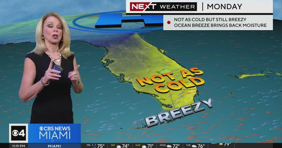 Miami weather for Friday 1/19/24 11PM - CBS Miami
