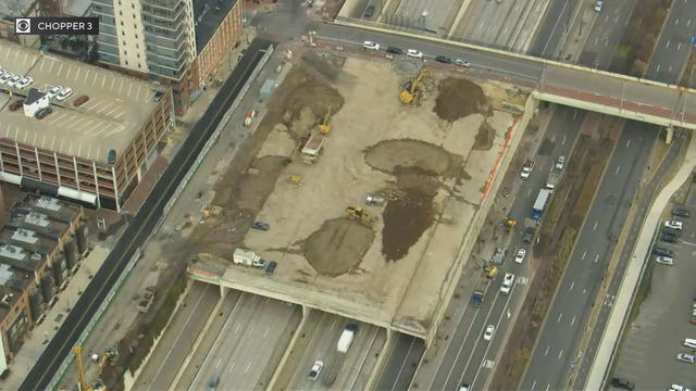 Construction on I-95 CAP project in Center City, Philadelphia 