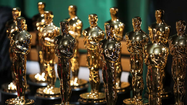 Oscar statuettes are seen backstage during the Academy Awards on March 12, 2023, in Hollywood, California, in this handout photo provided by the Academy of Motion Picture Arts and Sciences. 