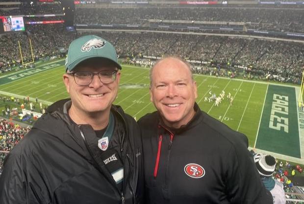 Sean Inglis with his brother at Lincoln Financial Field 