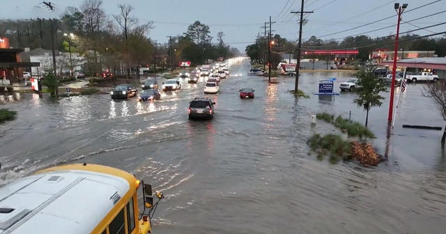 Torrential rain hits southern states, causing severe flooding - CBS News