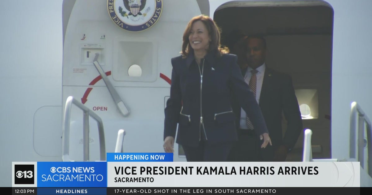 Vice President Kamala Harris arrives in Sacramento